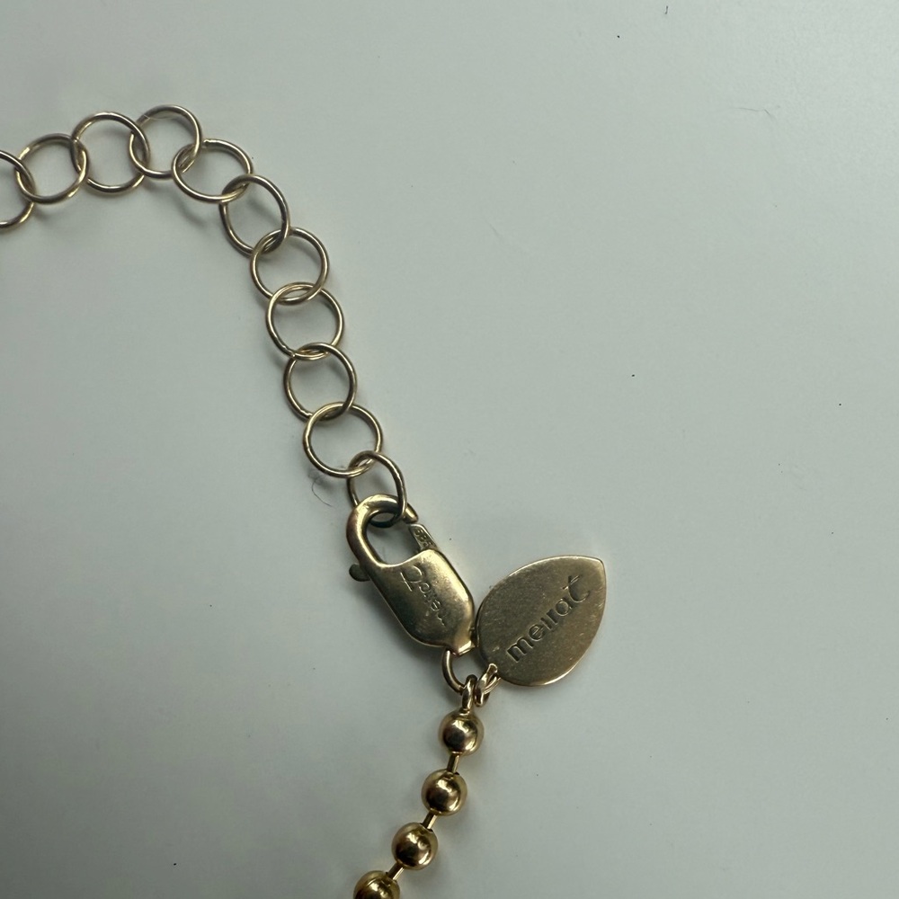 Meira T 14k yellow gold diamond & sapphire evil eye bracelet - Picture 7 of 8